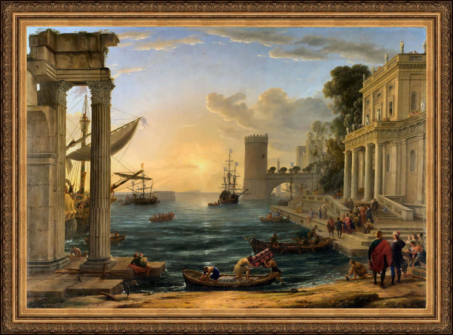The Embarkation of the Queen of Sheba, do Claude Lorrain