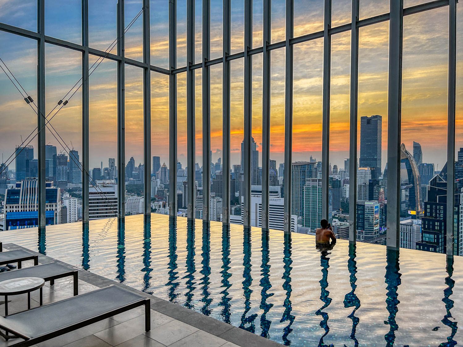 Piscina no 38° andar