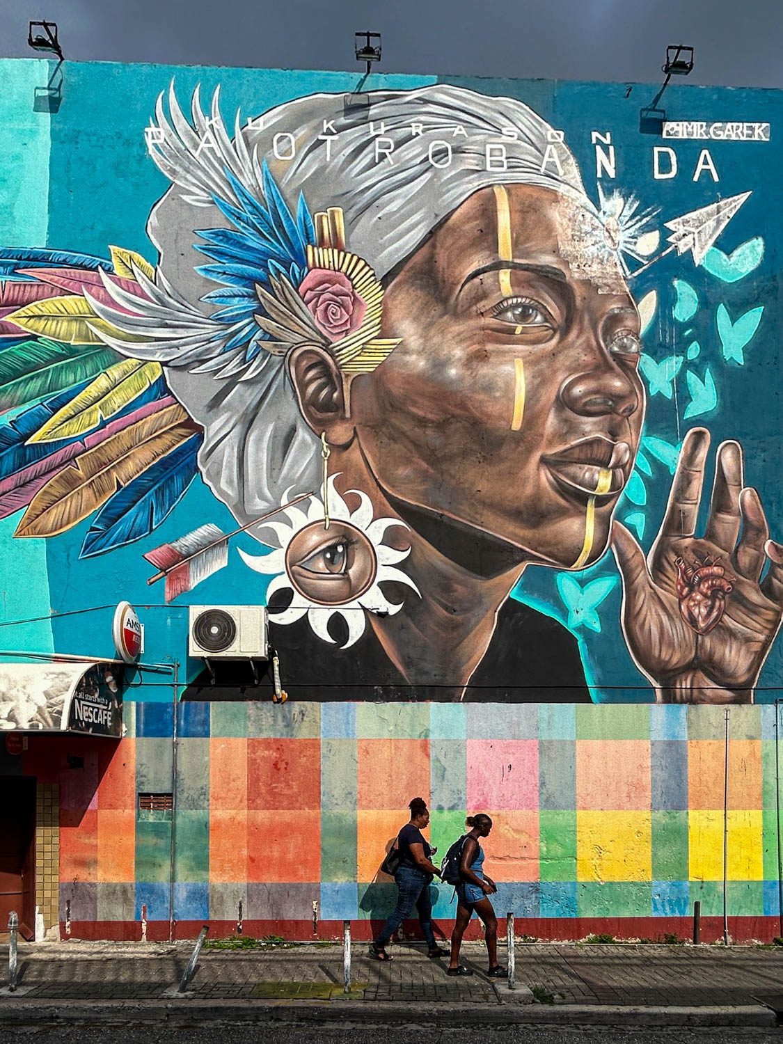 One of the many murals around town.