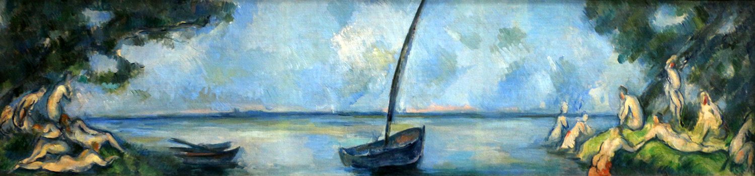 La Barque et les Baigneurs (1888), by Paul Cézanne