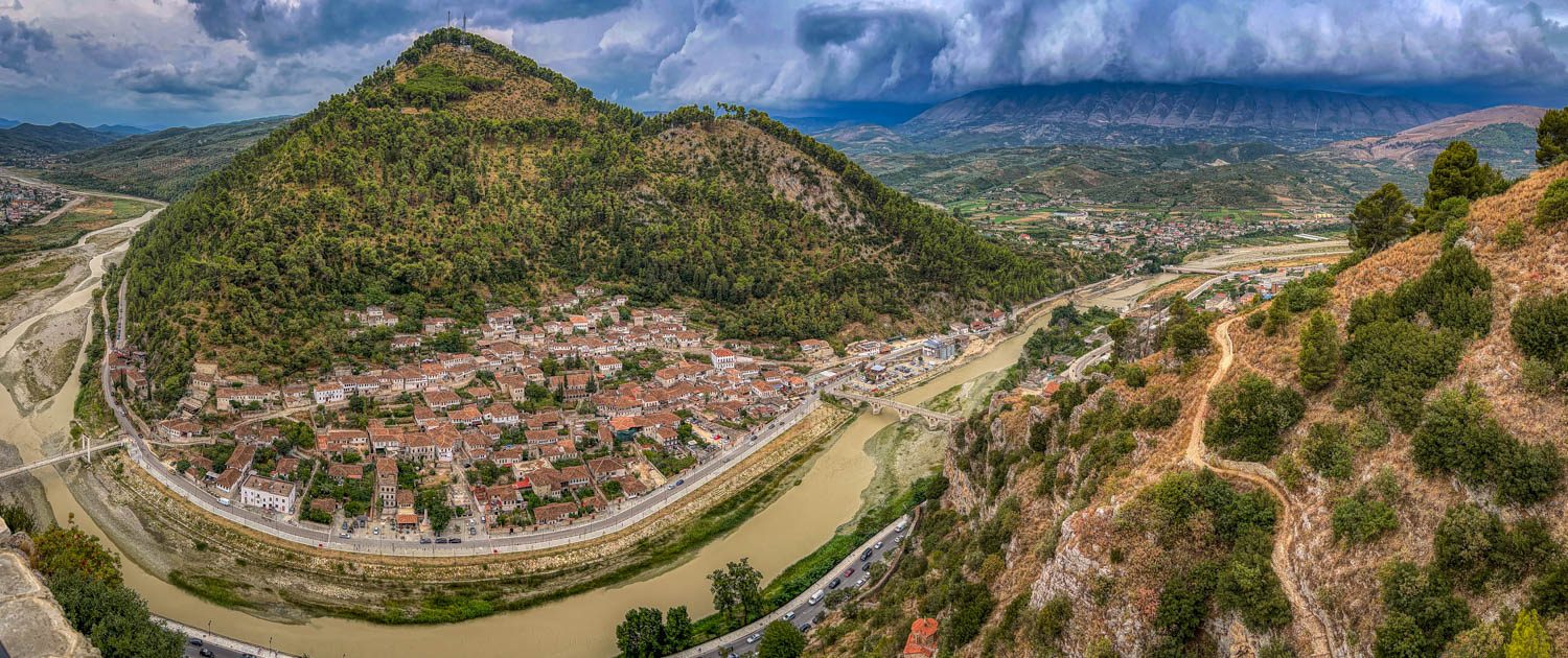 Berat seen from the top of the Berat Castle