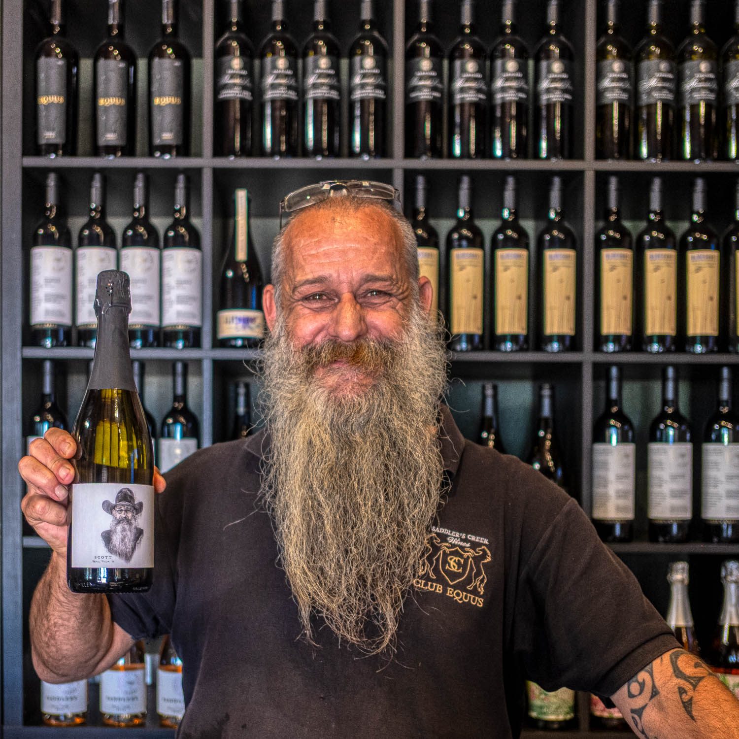Scott, wine guide and label model