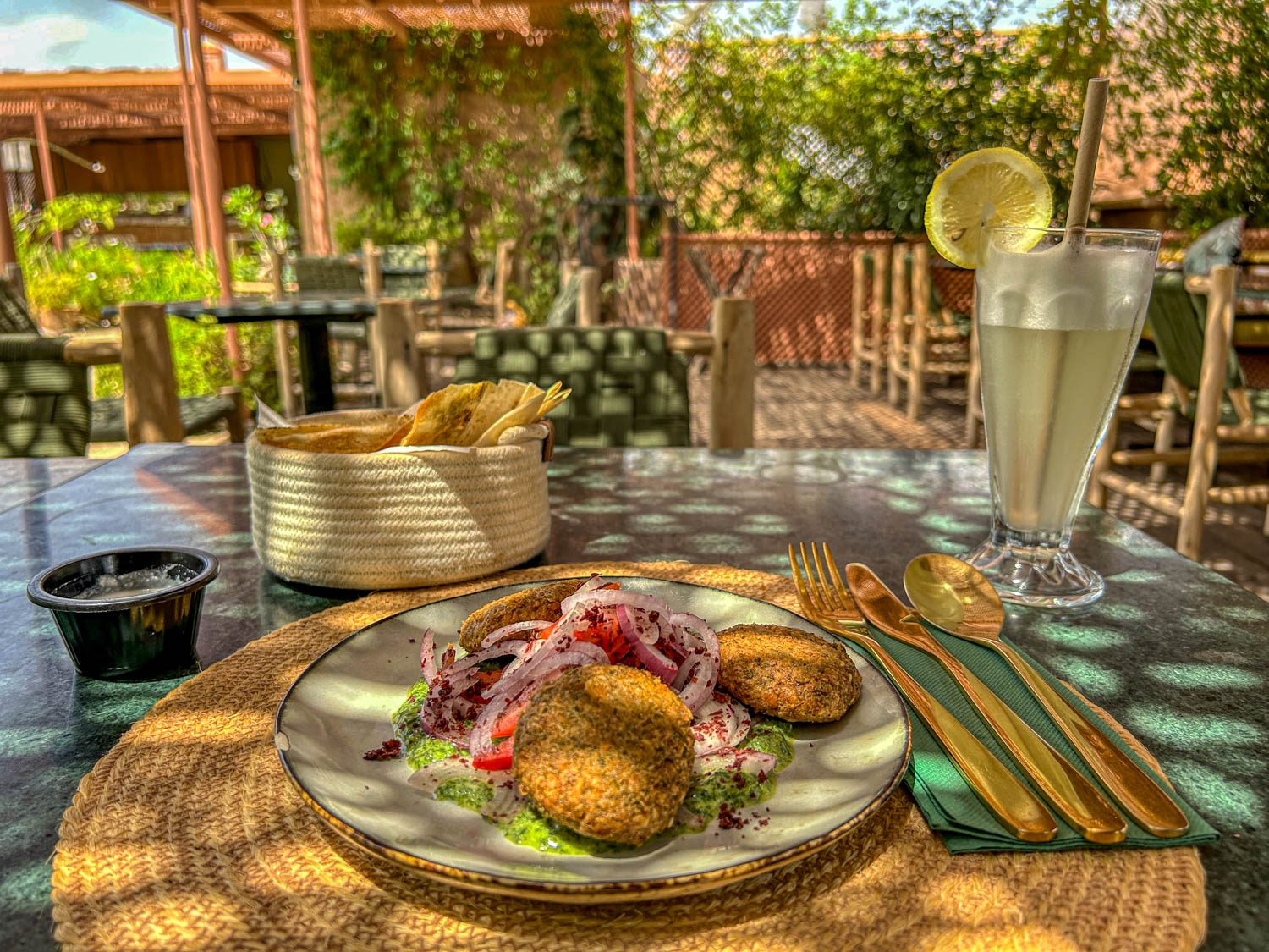 Falafel no jardim