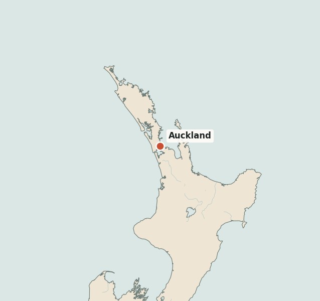 Locator map for Auckland