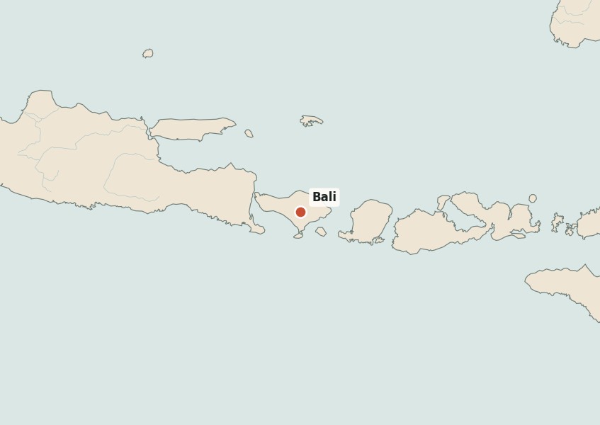 Locator map for Bali