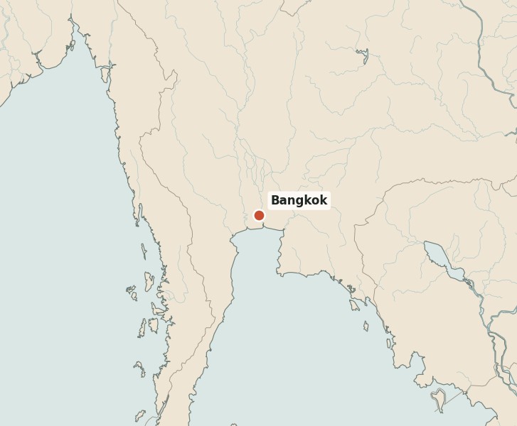 Locator map for Bangkok