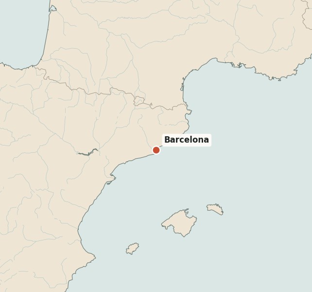 Locator map for Barcelona