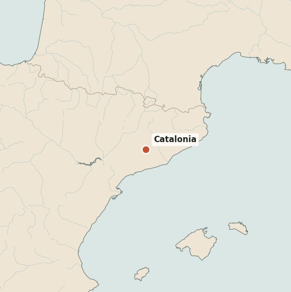Locator map for Catalonia