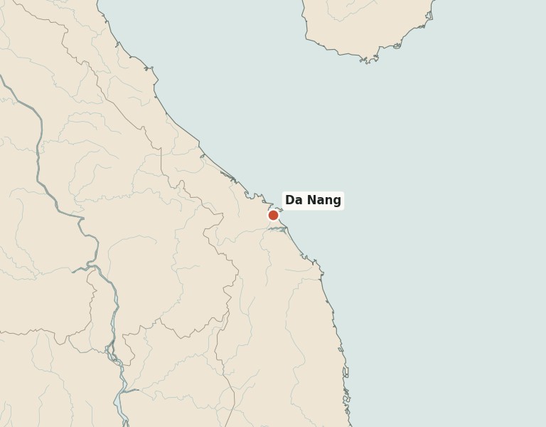 Locator map for Da Nang