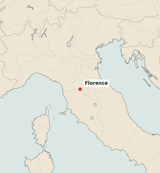 Locator map for Florença