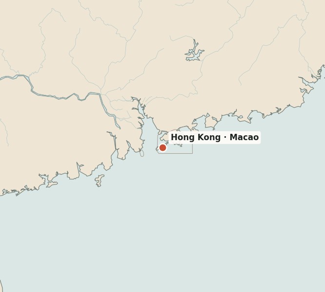 Locator map for Hong Kong · Macao