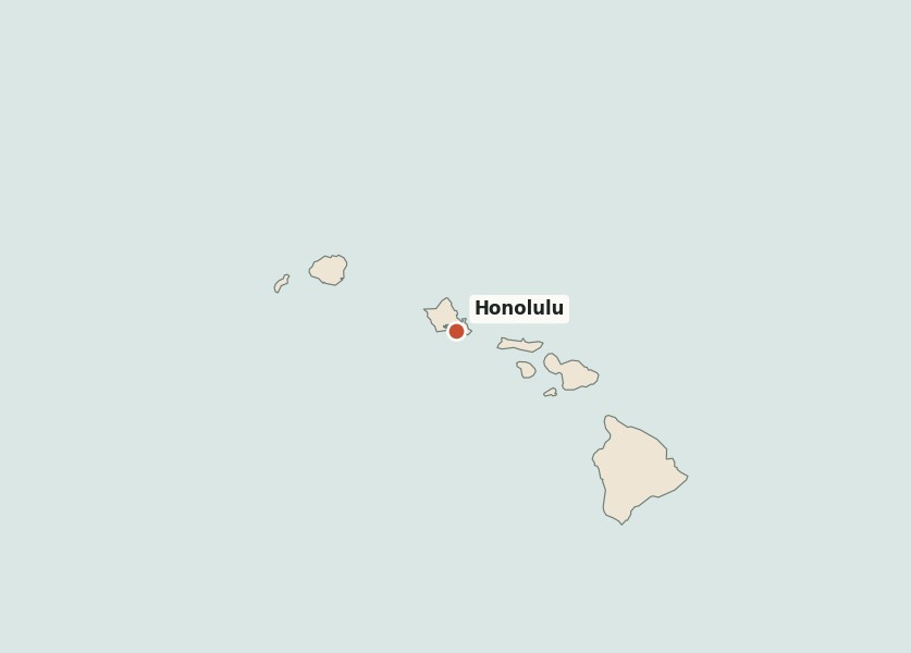 Locator map for Honolulu · Oʻahu