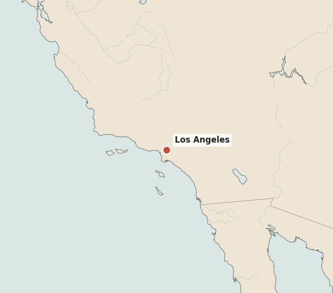 Locator map for Los Angeles
