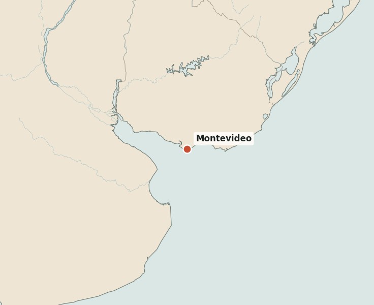 Locator map for Montevideo