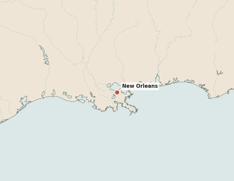Locator map for New Orleans