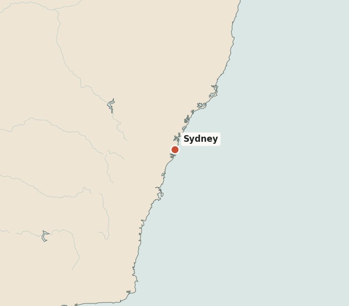 Locator map for Sydney