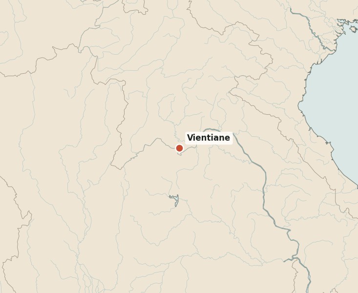 Locator map for Vientiane